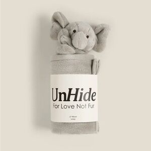Unhide Lil’ Marsh Lovey Baby Blanket – Greige Elephant – NWT